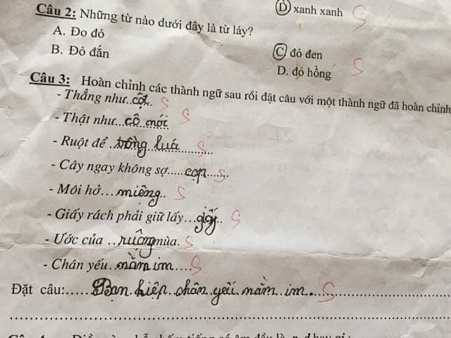 Sự ngây ngô của các em học sinh cấp một khiến dân mạng phì cười.