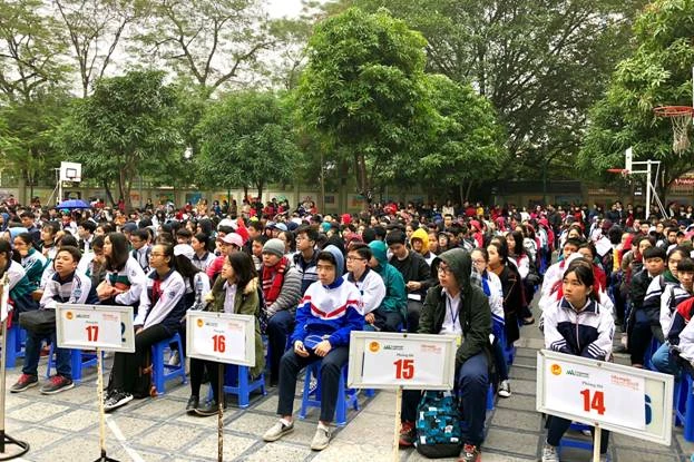 Các trường về dự thi