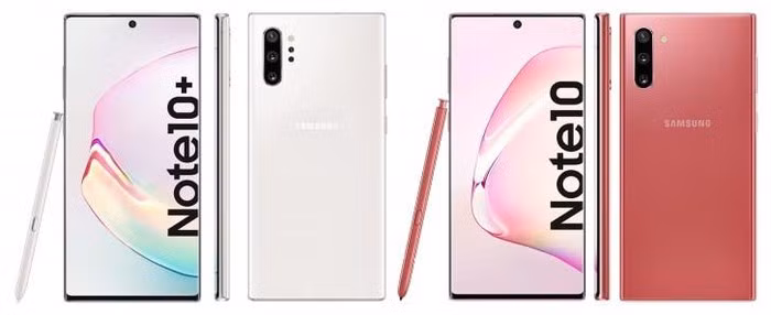 Hình ảnh vừa lộ diện về bộ đôi Galaxy Note 10 và Galaxy Note 10+.