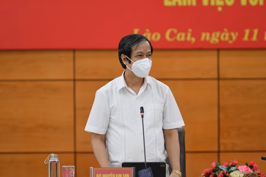 Bộ trưởng Nguyễn Kim Sơn phát biểu tại buổi làm việc