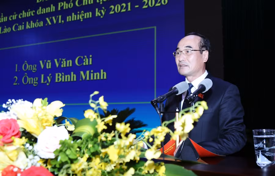 Tân Chủ tịch HĐND tỉnh Lào Cai Vũ Xuân Cường.