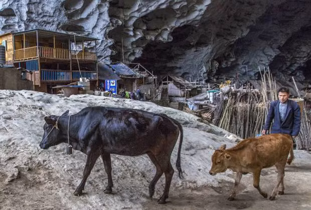 Ngôi làng đặc biệt của Trung Quốc: Khép kín hoàn toàn trong một hang động khổng lồ, chứa một trường học và khu du lịch sinh thái - Ảnh 5.