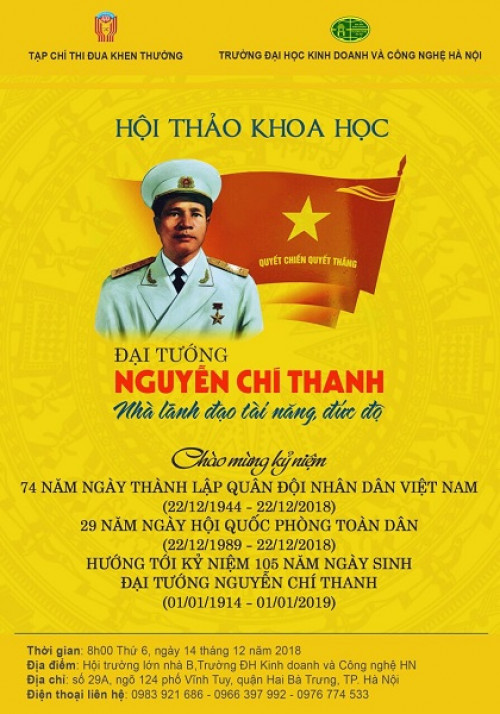 Hội thảo tiếp tục khẳng định và làm rõ những đóng góp to lớn của Đại tướng Nguyễn Chí Thanh đối với sự nghiệp cách mạng của Đảng, của dân tộc, sự nghiệp xây dựng Quân đội. Hội thảo tiếp tục khẳng định và làm rõ những đóng góp to lớn của Đại tướng Nguyễn Chí Thanh đối với sự nghiệp cách mạng của Đảng, của dân tộc, sự nghiệp xây dựng Quân đội.