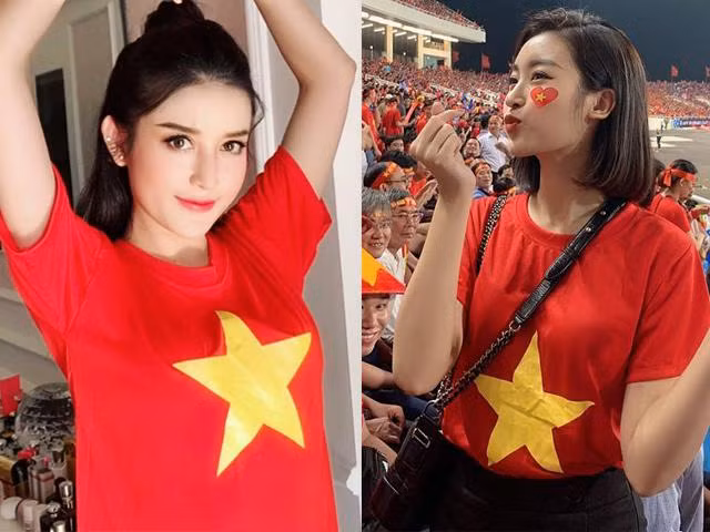 Nhan sắc “cực phẩm” của hội bạn thân Hoa hậu Vbiz, người thấp nhất đã... 1m73 ảnh 18 Bất ngờ trước nhan sắc của Đỗ Mỹ Linh, Huyền My trên khán đài AFF cổ vũ ĐT Việt Nam