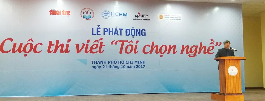 Ông Nguyễn Hồng Minh- Tổng cục trưởng Tổng cục dạy nghề (Bộ LĐTB&XH) phát động cuộc thi