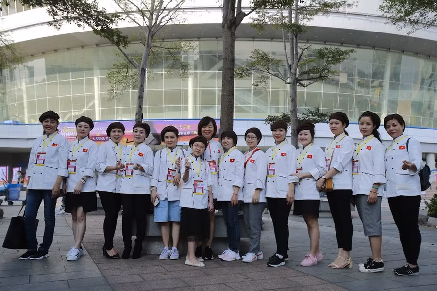 Đoàn thí sinh Việt Nam tham dự với Cuộc thi làm thạch 3D Quốc tế tại Đài Loan