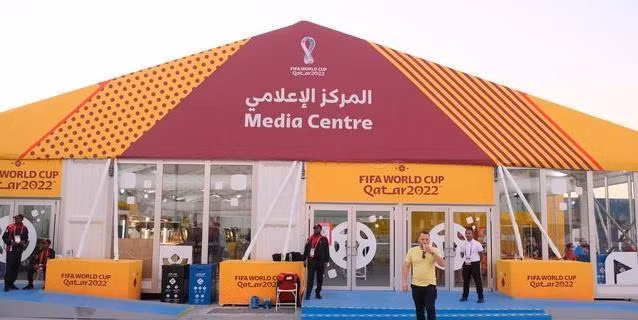 Trung tấm báo chí Qatar được đầu tư rất bài bản để phục vụ phóng viên tác nghiệp.