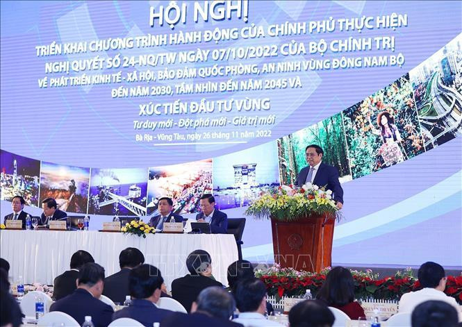 Thủ tướng Phạm Minh Chính phát biểu tại Hội nghị. Ảnh: Dương Giang/TTXVN Thủ tướng Phạm Minh Chính phát biểu tại Hội nghị. Ảnh: Dương Giang/TTXVN