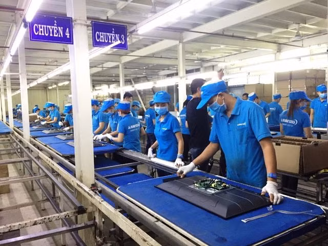 Một dây chuyền sản xuất của Asanzo.	Ảnh: dantri.vn