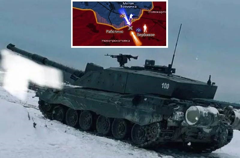 Hình ảnh chiếc xe tăng Challenger 2 đơn độc trong tuyết trắng ở Rabotino Hình ảnh chiếc xe tăng Challenger 2 đơn độc trong tuyết trắng ở Rabotino