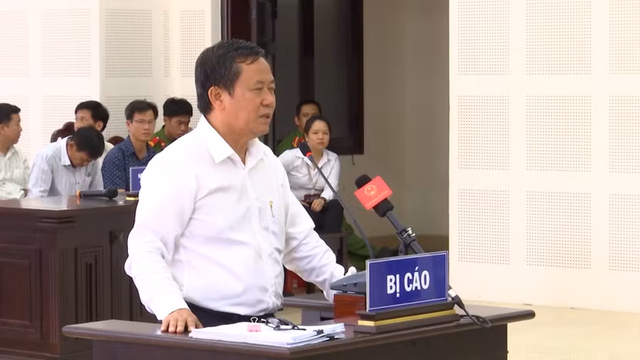 Ông Trương Huy Liệu tại phiên tòa năm 2018