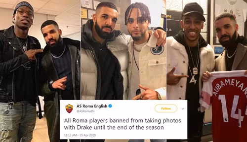 Lãnh đạo CLB AS Roma đã cấm cửa cầu thủ của mình chụp ảnh với thánh ám này.