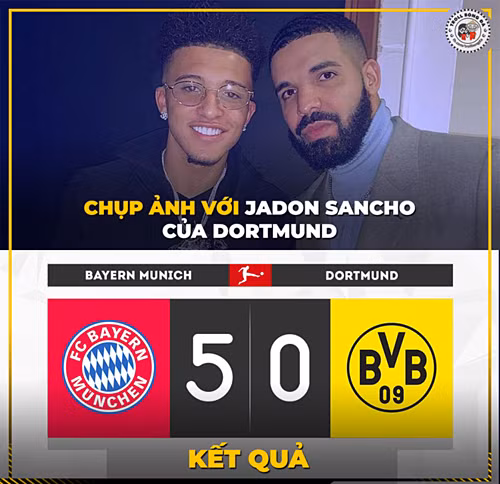 Sancho giúp Bayern đánh bại Dortmund với tỉ số không tưởng.