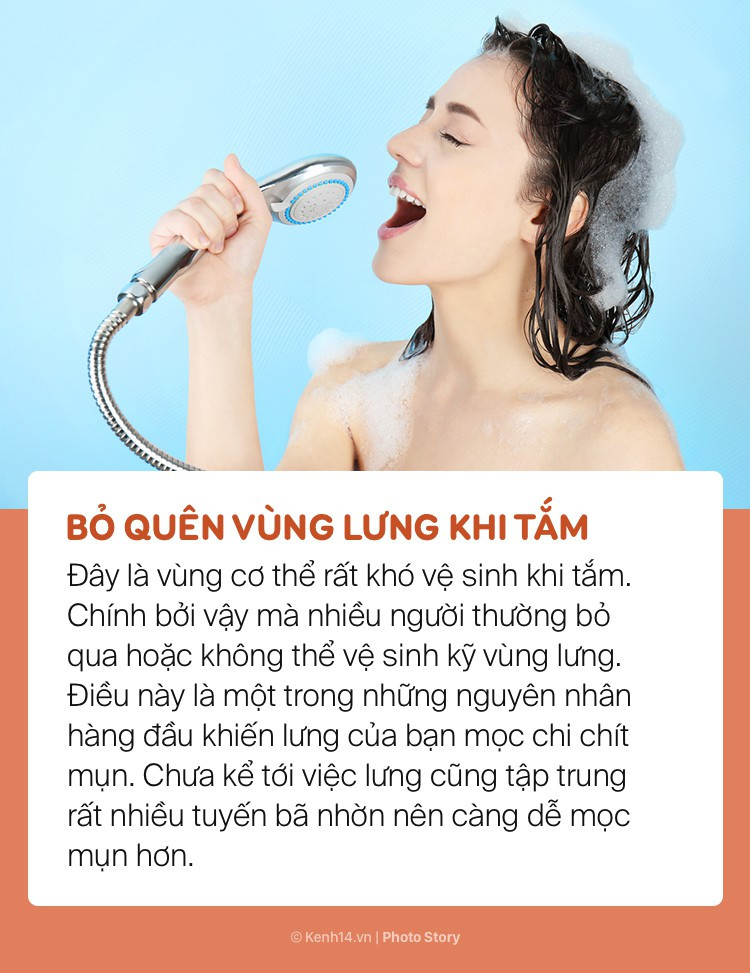 6 thói quen hằng ngày khiến mụn lưng mọc chi chít