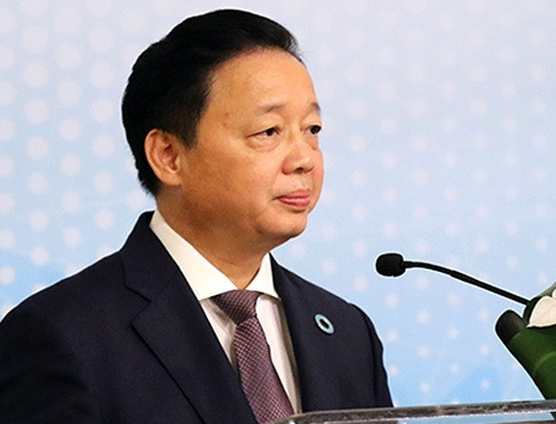 Bộ trưởng Trần Hồng Hà trong hội thảo sáng 12/9. Ảnh:K.T Bộ trưởng Trần Hồng Hà trong hội thảo sáng 12/9. Ảnh: K.T