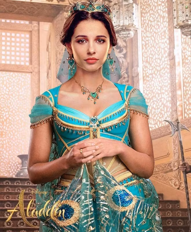 Nữ diễn viên Naomi Scott đảm nhận vai công chúa của hoạt hình Disney.