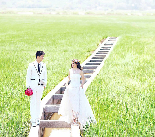 Ảnh cưới của Audrey được chụp ở Việt Nam. Ảnh cưới của Audrey đượcchụp ởViệt Nam. Ảnh: Nhân vật cung cấp