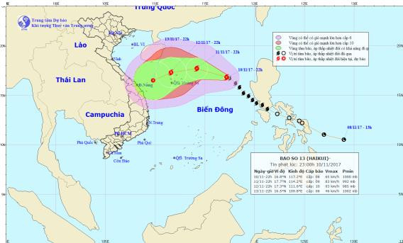  Bão di chuyển hướng Tây Tây Bắc, có khả năng mạnh thêm