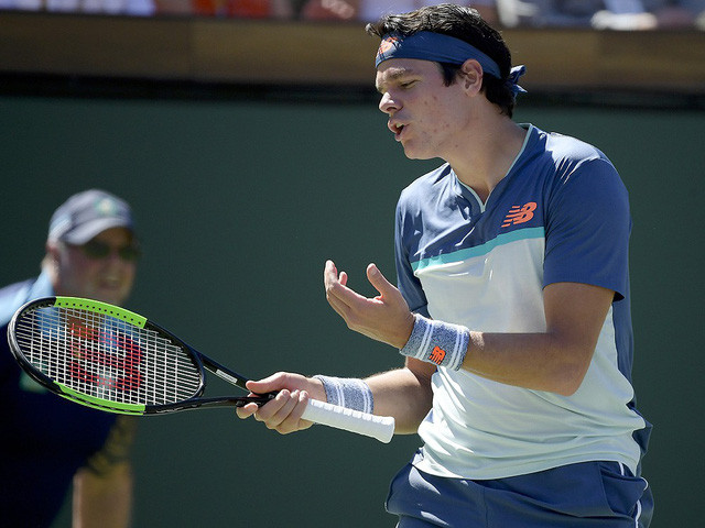 Raonic đã phải gác vợt sau 3 set Raonic đã phải gác vợt sau 3 set