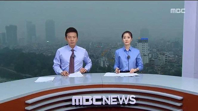 Đài MBC News của Hàn Quốc đã dựng trường quay tại nóc của khách sạn Daewoo