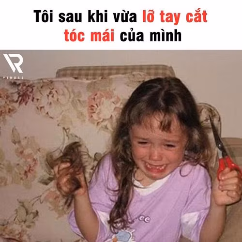 Còn gì nữa đâu mà khóc với sầu! Hết dịch là tóc lại đẹp thôi.