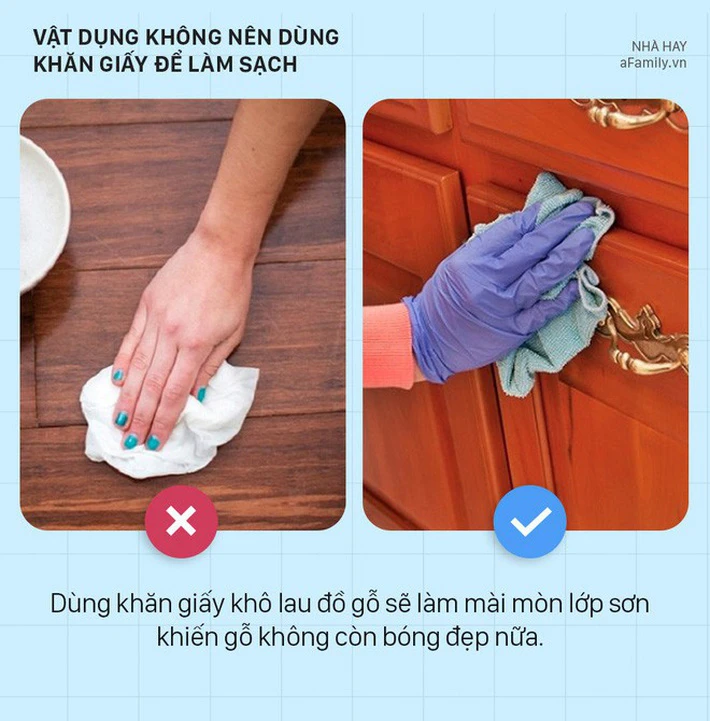 5 vật dụng càng lau bằng khăn giấy càng bẩn