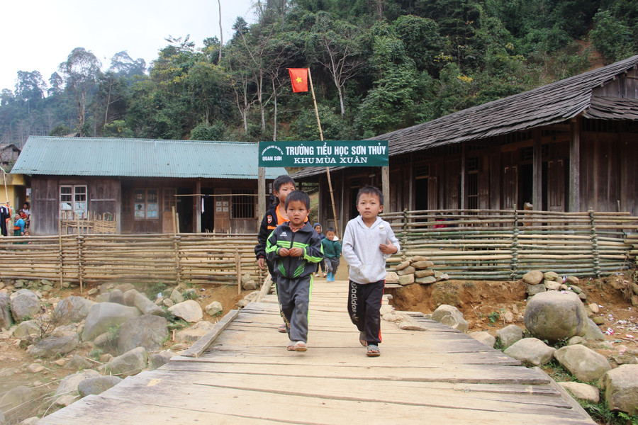 Khu lẻ Mùa Xuân, Trường Tiểu học Sơn Thủy, huyện Quan Sơn, Thanh Hóa. Ảnh: T.G