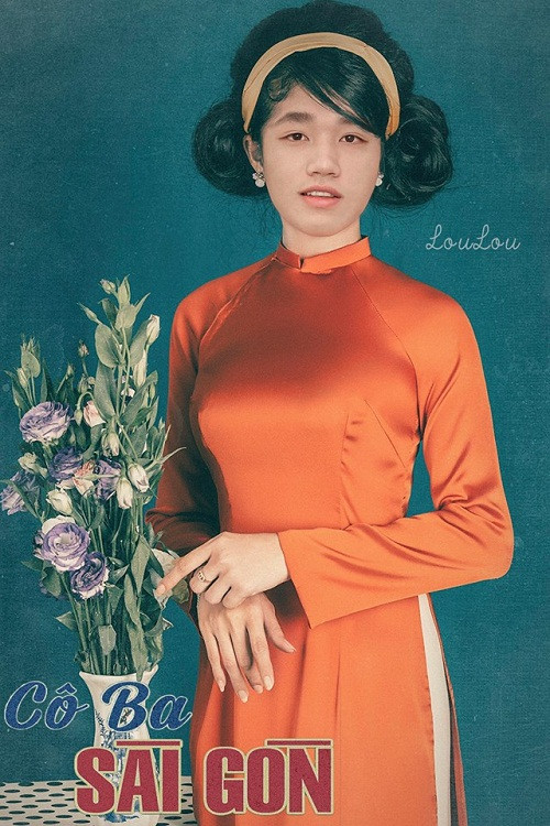 Cô bảy Trọng Đại đẹp nền nã và quý phái.