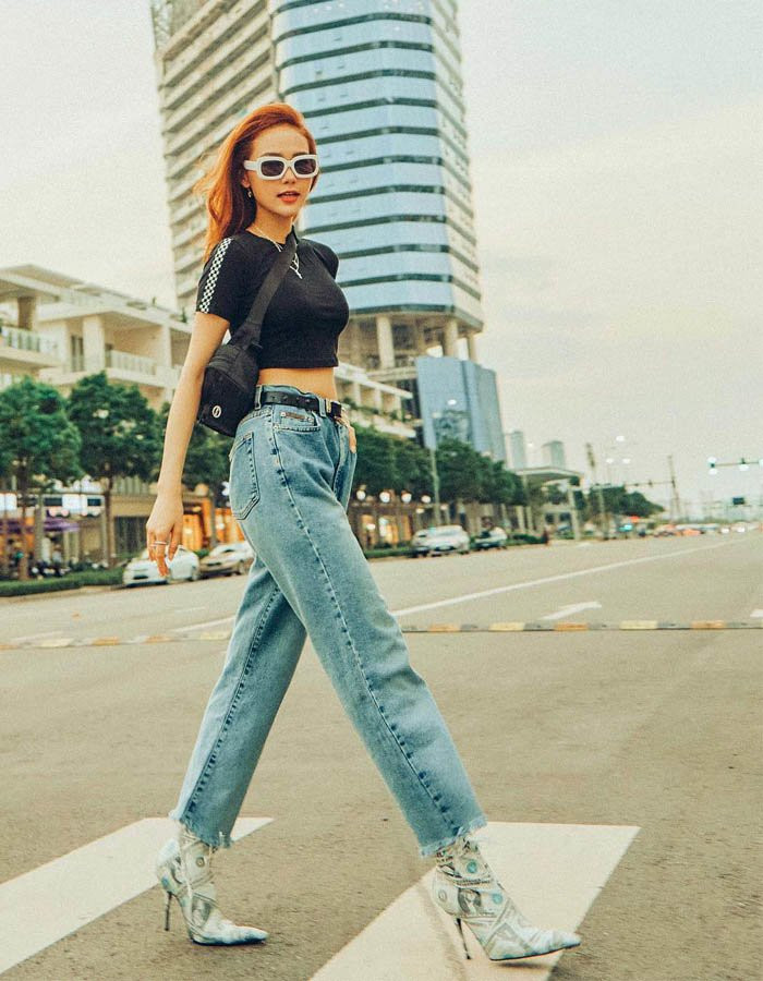 cham ngo 40, le quyen van an dut gai xuan thi voi loat kieu phoi do cung quan jeans - 13