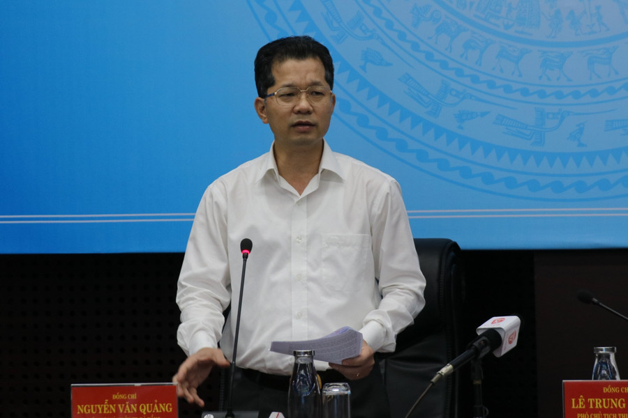 Ông Nguyễn Văn Quảng – Bí thư Thành ủy Đà Nẵng chủ trì buồi họp chiều 26/10.