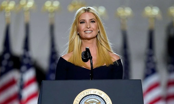 Ivanka Trump, con gái Tổng thống Donald Trump, tại Đại hội toàn quốc đảng Cộng hòa ở Nhà Trắng hôm 27/8.