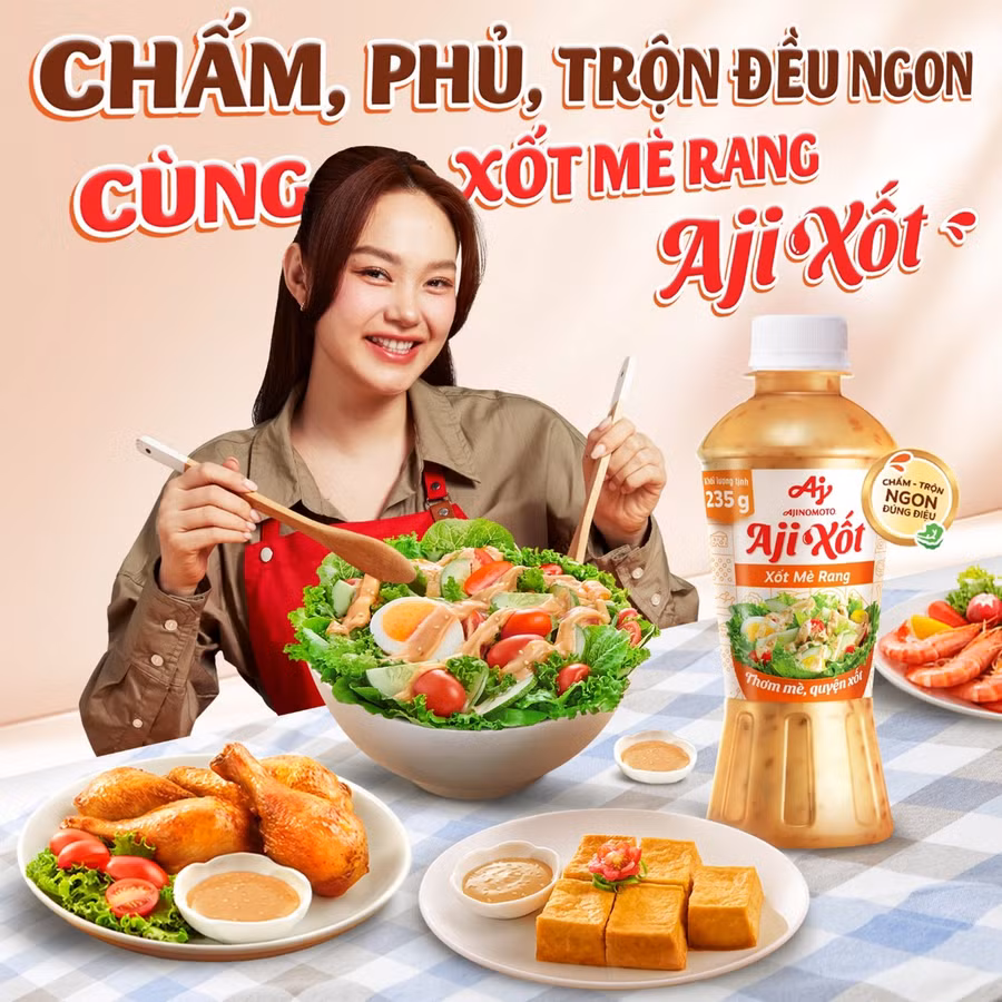 Xốt Mè Rang "Aji-Xốt”công thức độc đáo theo khẩu vị Việt.