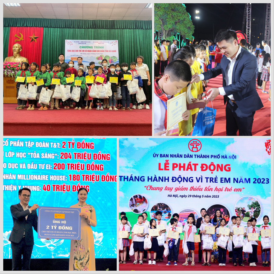 T&amp;T Group luôn dành sự quan tâm đặc biệt đối với những hoàn cảnh khó khăn, trong đó có trẻ em nghèo.