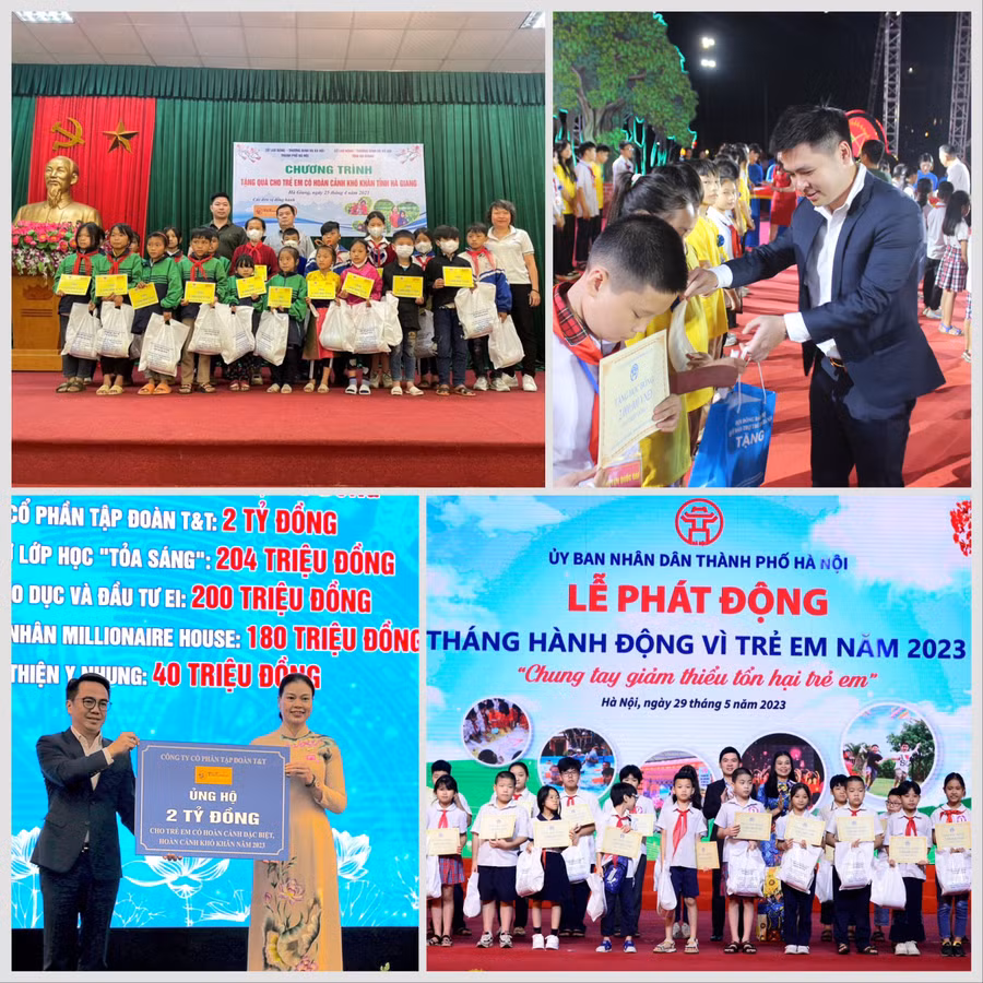 T&amp;T Group luôn dành sự quan tâm đặc biệt đối với những hoàn cảnh khó khăn, trong đó có trẻ em nghèo.
