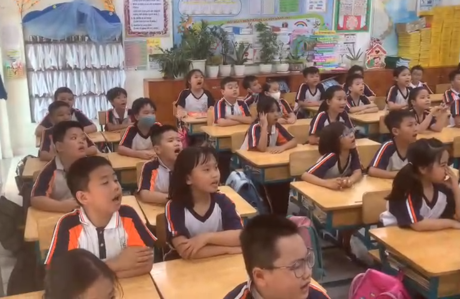 Tiết học của học sinh Trường tiểu học Trần Thị Bưởi. Tiết học của học sinh Trường tiểu học Trần Thị Bưởi.