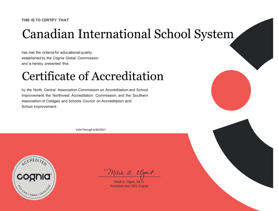 Trường Quốc tế Canada đạt kiểm định Cognia (Hoa Kỳ) về chất lượng giáo dục quốc tế. Trường Quốc tế Canada đạt kiểm định Cognia (Hoa Kỳ) về chất lượng giáo dục quốc tế.