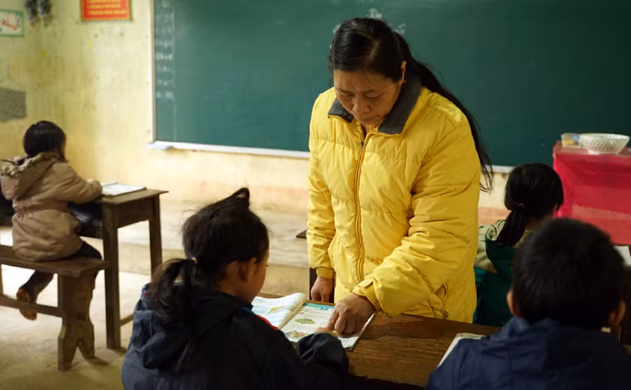 Cô Mai Thúy Lương - người đã gắn bó với điểm trường 26 năm