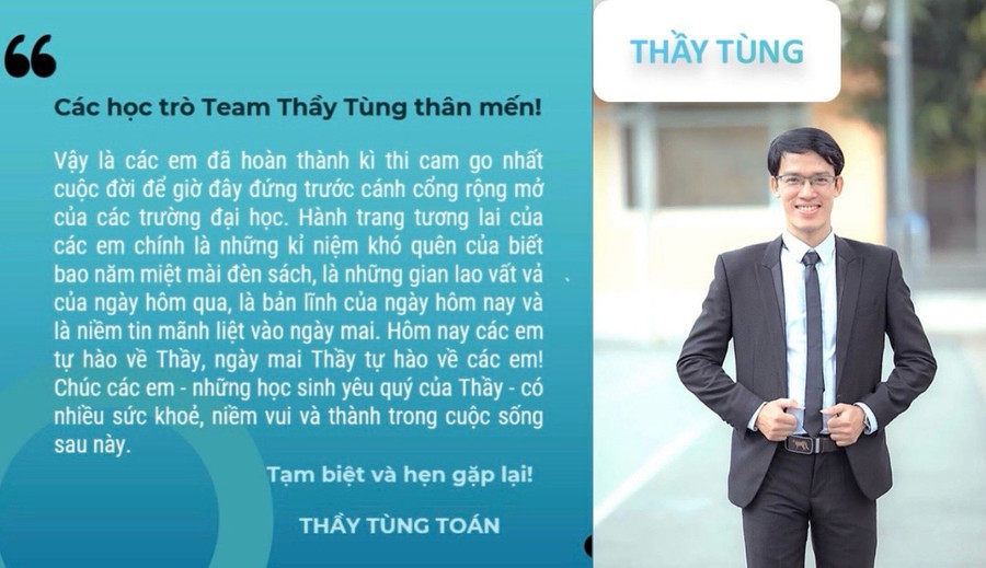 Đôi lời chia sẻ của Thầy Tùng đến các thế hệ học trò