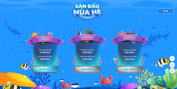 Giao diện hoàn toàn mới của Sàn đấu mùa hè - Hải trình kỳ thú 2024.