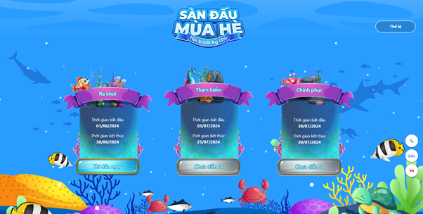 Giao diện hoàn toàn mới của Sàn đấu mùa hè - Hải trình kỳ thú 2024. Giao diện hoàn toàn mới của Sàn đấu mùa hè - Hải trình kỳ thú 2024.