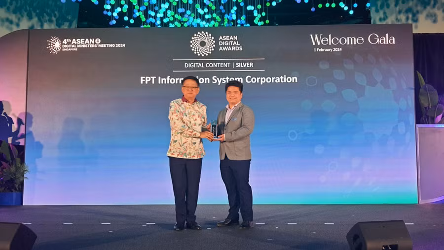 Hệ thống giáo dục trực tuyến VioEdu (thuộc FPT IS) được vinh danh giải Bạc, giải thưởng ASEAN Digital Awards 2024, lĩnh vực Digital Content