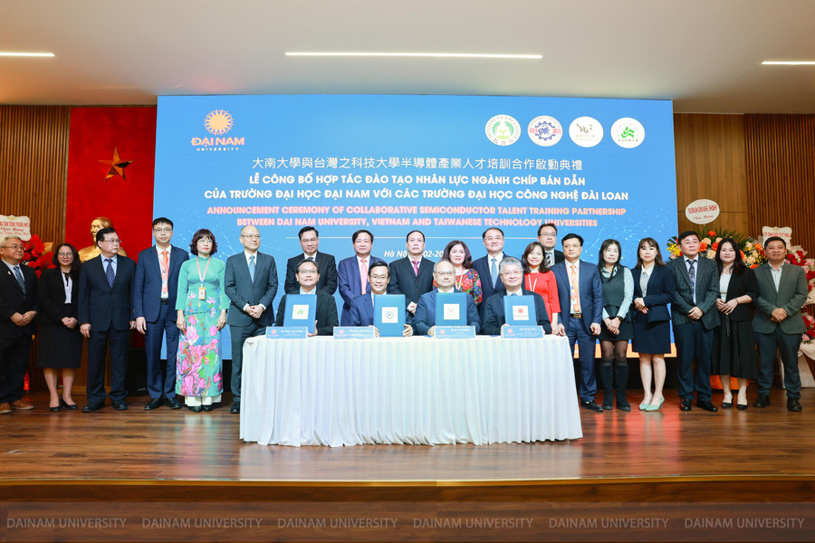 Đại học Đại Nam ký kết hợp tác đào tạo ngành Công nghệ bán dẫn với các trường công nghệ hàng đầu Đài Loan. Đại học Đại Nam ký kết hợp tác đào tạo ngành Công nghệ bán dẫn với các trường công nghệ hàng đầu Đài Loan.