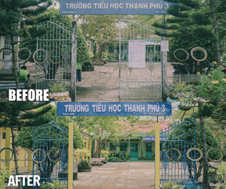 Hoạt động cải tạo trường tiểu học trong chiến dịch “Không biên giới” (2022) (nguồn: Deli Việt Nam) Hoạt động cải tạo trường tiểu học trong chiến dịch “Không biên giới” (2022) (nguồn: Deli Việt Nam)