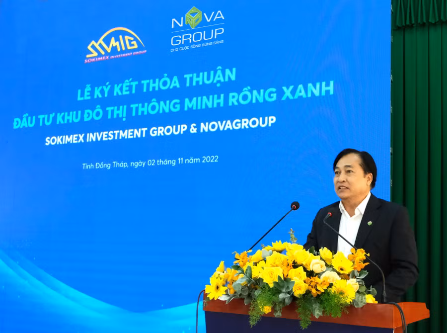 Ông Nguyễn Hiếu Liêm – Phó Chủ tịch HĐQT NovaGroup phát biểu tại Lễ Ký kết