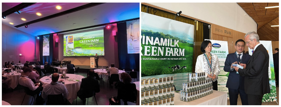 Sữa tươi Vinamilk Green Farm được giới thiệu tại Hội nghị sữa toàn cầu năm 2022 và nhận được nhiều phản hồi tích cực.