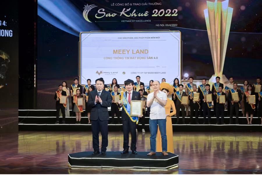 Meey Land được vinh danh tại giải thưởng Sao Khuê năm 2022 do Hiệp hội Phần mềm và Dịch vụ CNTT Việt Nam (VINASA) tổ chức.