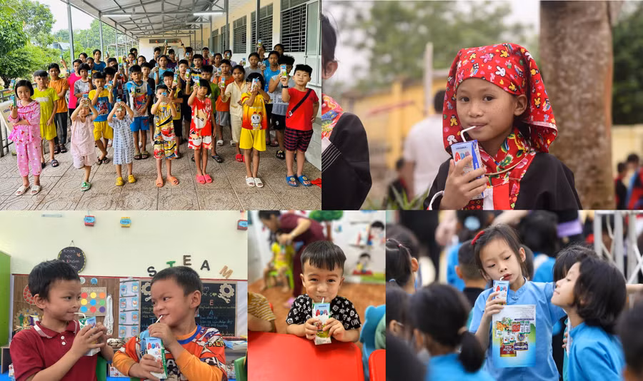 Gần 4.000 hộp sữa đã được trao tặng đến trẻ em có hoàn cảnh khó khăn trong đợt 1.