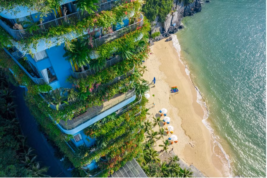 Một góc xanh ngát của Flamingo Cát Bà.