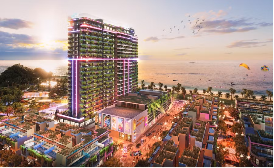 Trung tâm của dự án Flamingo Ibiza 1 là tháp tiệc tùng Ibiza Party ResortT.