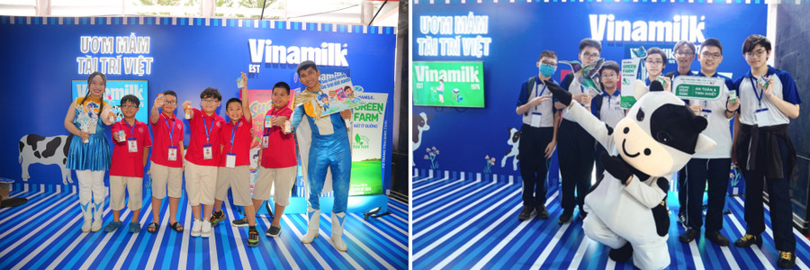 Sữa chua uống Vinamilk SuSu, sữa trái cây Vinamilk Hero, sữa tươi Vinamilk Green Farm giúp các tuyển thủ nhí giải tỏa căng thẳng bằng các hoạt động phát mẫu thử và hoạt náo vui nhộn. Sữa chua uống Vinamilk SuSu, sữa trái cây Vinamilk Hero, sữa tươi Vinamilk Green Farm giúp các tuyển thủ nhí giải tỏa căng thẳng bằng các hoạt động phát mẫu thử và hoạt náo vui nhộn.